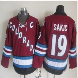 Colorado Avalanche #19 Joe Sakic Red CCM Throwback Stitched NHL Jersey