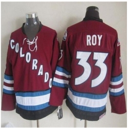 Colorado Avalanche #33 Patrick Roy Red CCM Throwback Stitched NHL Jersey