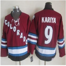 Colorado Avalanche #9 Paul Kariya Red CCM Throwback Stitched NHL Jersey