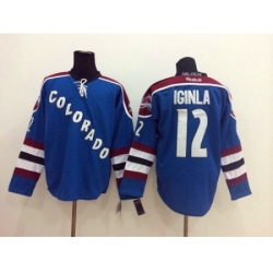 NHL Colorado Avalanche #12 Jarome Iginla Blue jerseys
