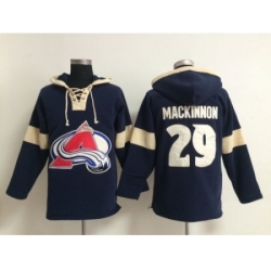 NHL Colorado Avalanche #29 Nathan MacKinnon blue jerseys(pullover hooded sweatshirt)