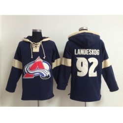 NHL Colorado Avalanche #92 Gabriel Landeskog blue jerseys(pullover hooded sweatshirt)