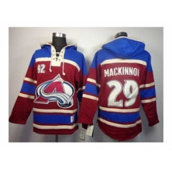 NHL Jerseys Colorado Avalanche #29 Mackinnon red-blue[pullover hooded sweatshirt]