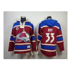 nhl jerseys Colorado Avalanche #33 roy red-blue[pullover hooded sweatshirt]