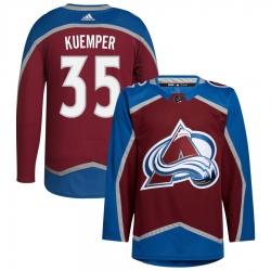 Women Adidas Colorado Avalanche 35 Darcy Kuemper Burgundy Home Authentic Stitched NHL Jersey