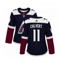 Womens Adidas Colorado Avalanche 11 Matt Calvert Premier Navy Blue Alternate NHL Jersey 