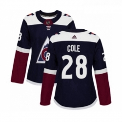 Womens Adidas Colorado Avalanche 28 Ian Cole Premier Navy Blue Alternate NHL Jersey 