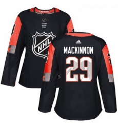 Womens Adidas Colorado Avalanche 29 Nathan MacKinnon Authentic Black 2018 All Star Central Division NHL Jersey 