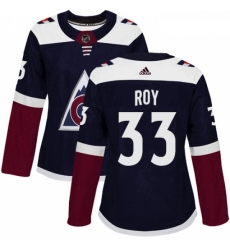Womens Adidas Colorado Avalanche 33 Patrick Roy Authentic Navy Blue Alternate NHL Jersey 