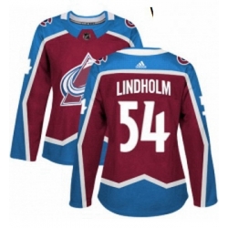 Womens Adidas Colorado Avalanche 54 Anton Lindholm Premier Burgundy Red Home NHL Jersey 