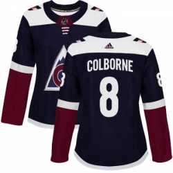 Womens Adidas Colorado Avalanche 8 Joe Colborne Authentic Navy Blue Alternate NHL Jersey 