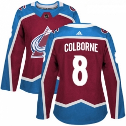 Womens Adidas Colorado Avalanche 8 Joe Colborne Premier Burgundy Red Home NHL Jersey 