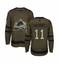 Youth Adidas Colorado Avalanche 11 Matt Calvert Premier Green Salute to Service NHL Jersey 
