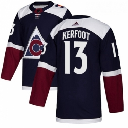Youth Adidas Colorado Avalanche 13 Alexander Kerfoot Authentic Navy Blue Alternate NHL Jersey 