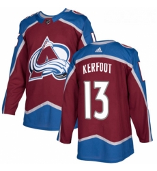 Youth Adidas Colorado Avalanche 13 Alexander Kerfoot Premier Burgundy Red Home NHL Jersey 