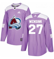 Youth Adidas Colorado Avalanche 27 John Wensink Authentic Purple Fights Cancer Practice NHL Jersey 