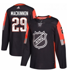 Youth Adidas Colorado Avalanche 29 Nathan MacKinnon Authentic Black 2018 All Star Central Division NHL Jersey 
