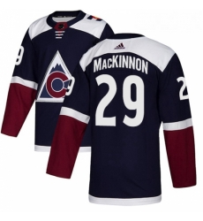 Youth Adidas Colorado Avalanche 29 Nathan MacKinnon Authentic Navy Blue Alternate NHL Jersey 