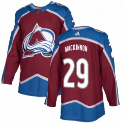 Youth Adidas Colorado Avalanche 29 Nathan MacKinnon Premier Burgundy Red Home NHL Jersey 