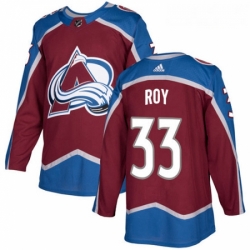 Youth Adidas Colorado Avalanche 33 Patrick Roy Authentic Burgundy Red Home NHL Jersey 