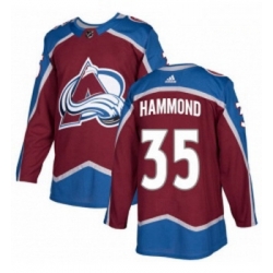 Youth Adidas Colorado Avalanche 35 Andrew Hammond Authentic Burgundy Red Home NHL Jersey 