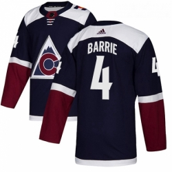 Youth Adidas Colorado Avalanche 4 Tyson Barrie Authentic Navy Blue Alternate NHL Jersey 