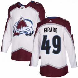 Youth Adidas Colorado Avalanche 49 Samuel Girard Authentic White Away NHL Jersey 