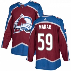 Youth Adidas Colorado Avalanche 59 Cale Makar Authentic Burgundy Red Home NHL Jersey 