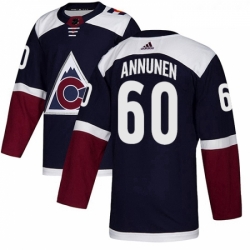 Youth Adidas Colorado Avalanche 60 Justus Annunen Authentic Navy Blue Alternate NHL Jerse