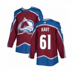 Youth Adidas Colorado Avalanche 61 Martin Kaut Premier Burgundy Red Home NHL Jersey 