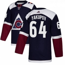 Youth Adidas Colorado Avalanche 64 Nail Yakupov Authentic Navy Blue Alternate NHL Jersey 
