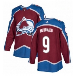 Youth Adidas Colorado Avalanche 9 Lanny McDonald Premier Burgundy Red Home NHL Jersey 