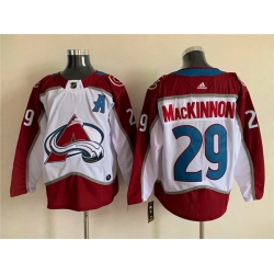 Youth Colorado Avalanche #29 Nathan MacKinnon With A Ptach White Stitched Jersey