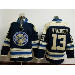 Blue Jackets #13 Cam Atkinson Navy Blue Alternate Stitched NHL Jersey