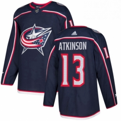 Mens Adidas Columbus Blue Jackets 13 Cam Atkinson Authentic Navy Blue Home NHL Jersey 