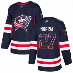 Mens Adidas Columbus Blue Jackets 27 Ryan Murray Authentic Navy Blue Drift Fashion NHL Jersey 