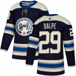 Mens Adidas Columbus Blue Jackets 29 Zac Dalpe Authentic Navy Blue Alternate NHL Jersey 