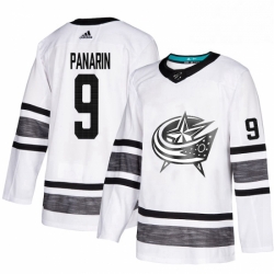 Mens Adidas Columbus Blue Jackets 9 Artemi Panarin White 2019 All Star Game Parley Authentic Stitched NHL Jersey 
