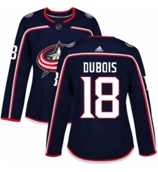 Womens Adidas Columbus Blue Jackets 18 Pierre Luc Dubois Authentic Navy Blue Home NHL Jersey 