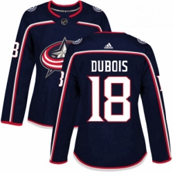 Womens Adidas Columbus Blue Jackets 18 Pierre Luc Dubois Authentic Navy Blue Home NHL Jersey 