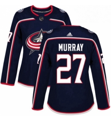 Womens Adidas Columbus Blue Jackets 27 Ryan Murray Authentic Navy Blue Home NHL Jersey 