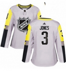 Womens Adidas Columbus Blue Jackets 3 Seth Jones Authentic Gray 2018 All Star Metro Division NHL Jersey 