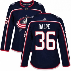 Womens Adidas Columbus Blue Jackets 36 Zac Dalpe Authentic Navy Blue Home NHL Jersey 