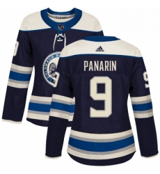 Womens Adidas Columbus Blue Jackets 9 Artemi Panarin Authentic Navy Blue Alternate NHL Jersey 