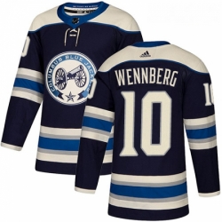 Youth Adidas Columbus Blue Jackets 10 Alexander Wennberg Authentic Navy Blue Alternate NHL Jersey 