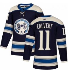 Youth Adidas Columbus Blue Jackets 11 Matt Calvert Authentic Navy Blue Alternate NHL Jersey 