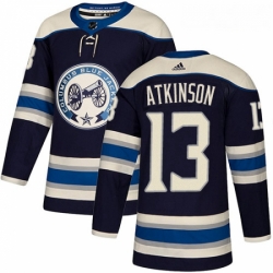 Youth Adidas Columbus Blue Jackets 13 Cam Atkinson Authentic Navy Blue Alternate NHL Jersey 