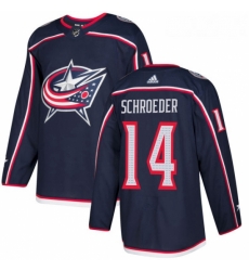 Youth Adidas Columbus Blue Jackets 14 Jordan Schroeder Authentic Navy Blue Home NHL Jersey 