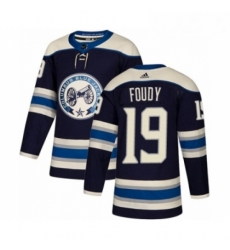 Youth Adidas Columbus Blue Jackets 19 Liam Foudy Premier Navy Blue Alternate NHL Jersey 