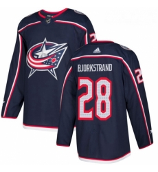 Youth Adidas Columbus Blue Jackets 28 Oliver Bjorkstrand Authentic Navy Blue Home NHL Jersey 